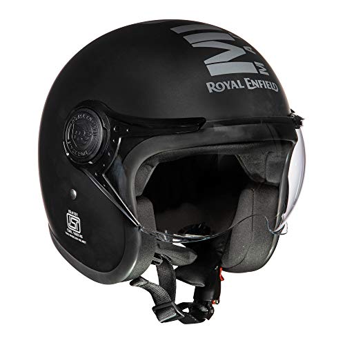Royal Enfield Open Face MLG Helmet |Made Like a Gun | with Clear Visor | Impact Protect…