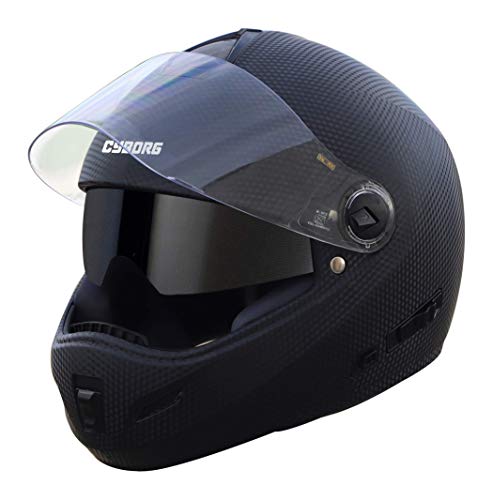 Steelbird Rox Cyborg ISI Certified Full Face Helmet for Men and Women with Inner Smoke…
