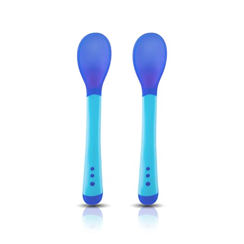 LuvLap Tiny Love Heat Sensitive Baby Feeding Spoons Set|Food Grade PP Kids & Baby Spoon…