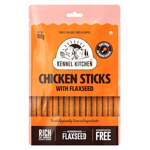 Kennel Kitchen All Life Stages Soft Baked Chicken Stick Treats for Dogs, 100g (Pack of…