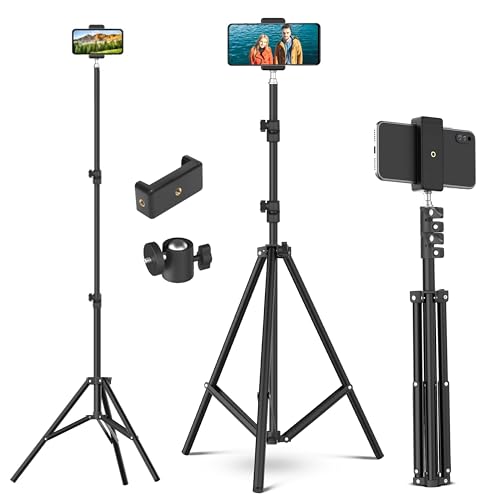 Tygot Lightweight & Portable 7 Feet (84 Inch) Long Tripod Stand with Adjustable Mobile…