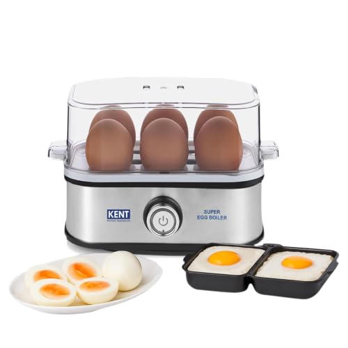 KENT Super Egg Boiler | 3 Boiling Modes | Stainless Steel Body and Heating Plate | 6 Eg…