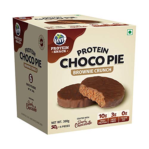 HYP- Protein Choco Pie, Brownie Crunch (6x50 g) | 10 g Protein per Pie | High Protein,…