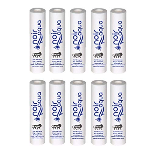 Noir Aqua 10pcs PP Spun Filter/Cartridge for all types of RO water purifiers (10 Inch,…