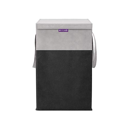 PrettyKrafts 35 L Non Woven Rectangular Foldable Large Laundry Bag/Basket With Lid & Ha…