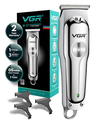 VGR V-071 Professional Beard Trimmer for Men, 2X Fast Charging, USB Type C, 120 Min Run…