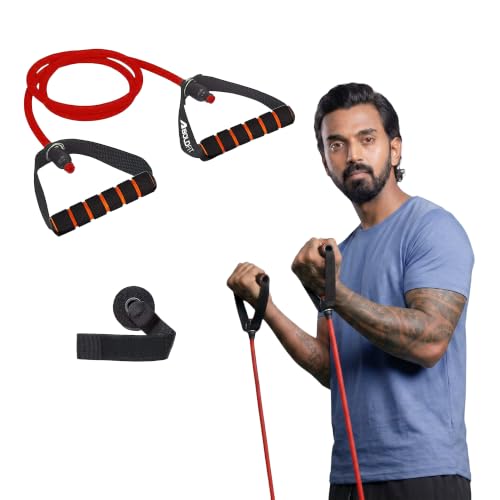 Boldfit Resistance Tube with Foam Handles, Door Anchor for Exercise & Stretching, Suita…