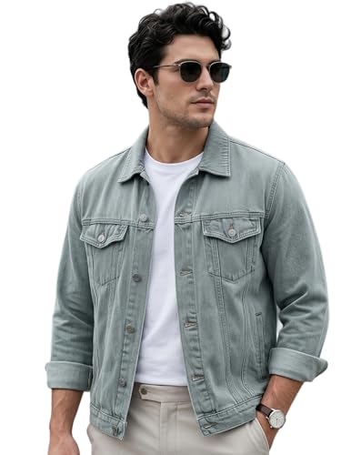 Urbano Fashion Men's Regular Jacket (jakt-Denim-lgrey-m_Light Grey