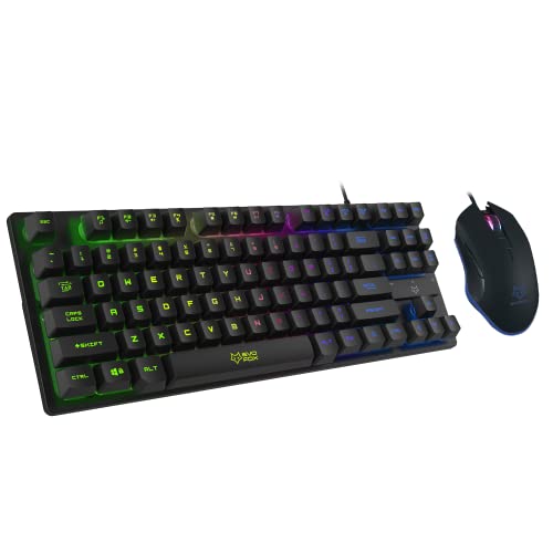 EvoFox X-Team Fireblade Gaming Keyboard Combo with Space-Saving TKL Design, Breathing L…