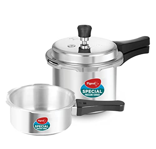 Pigeon by Stovekraft 12708 Aluminium Pressure Cooker Combo, Outer Lid, Without Inductio…