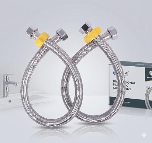 JAGGER JAG324 Stainless Steel Braided Flexible Connection Pipe for Geyser, Wash Basin &…