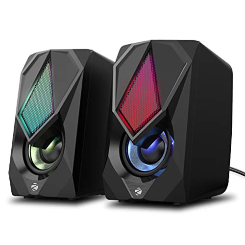 ZEBRONICS Zeb-Warrior II 10 watts 2.0 Multimedia Speaker with RGB Lights, USB Powered,…