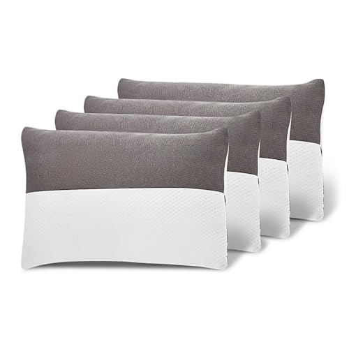 Wakefit Standard Sleeping Pillow Set of 4 with Adjustable Height | 27 x 16 Inch | Soft…