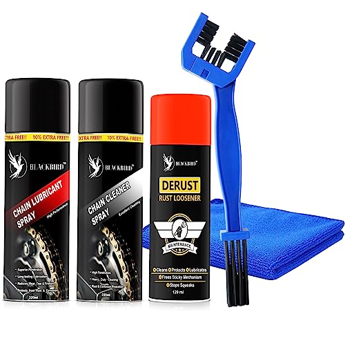BLACKBIRD Bike Care Kit, 1 Pcs each - Chain Lube 220ml, Chain Cleaner 220ml, De-Rust 12…