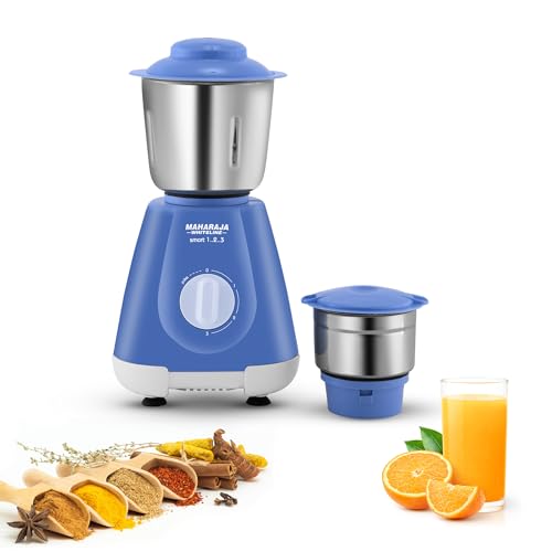 Maharaja Whiteline Smart 123 Mixer Grinder | 500-watt | 20000 RPM Motor Speed | Air Ven…