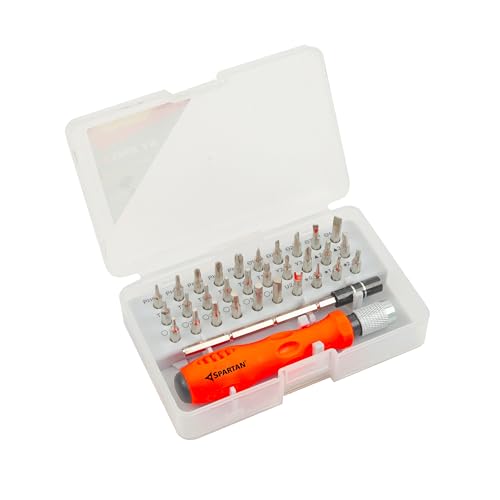 SPARTAN ISH-0408, 32-In-1 Mini Precision Screwdriver Bits Set with Magnetic Flexible Ex…
