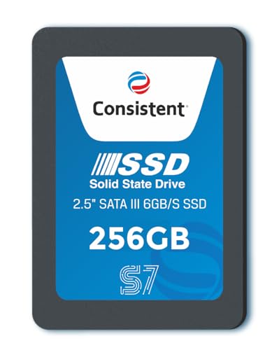 Consistent SSD 256GB 2.5 Inch SATA Internal SSD - Read: 550MB/s & Write: 500MB/s - Soli…