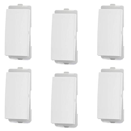 Schneider Electric Opale X1001WH 1-Way Modular Switch (Pack of 6) | Premium Smooth & Si…
