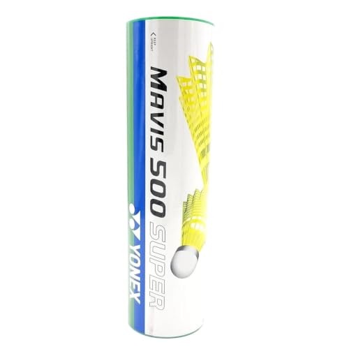Yonex Mavis 500 Super Nylon Badminton Shuttlecocks (Yellow, Slow Speed) | Durable Perfo…