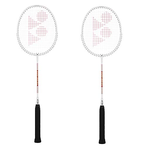 YONEX GR 303i Aluminium Strung Badminton Racket with Full Racket Cover (White) | For Be…