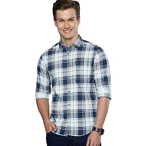 The Indian Garage Co Casual Shirt Long Sleeves Slim Fit White Medium