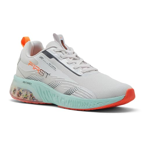 Campus Mens First WHT/SIL/B.ORG Running Shoe - 7 UK (11G-787)