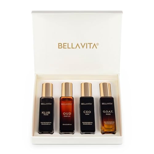 Bella Vita Luxury Man | Long Lasting Liquid Eau De Parfum Gift Set 4 X 20 Ml Perfume Fo…