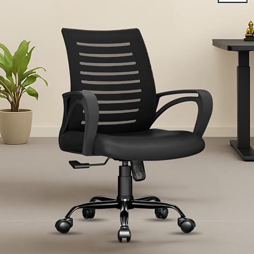 beAAtho® Verona Mesh Mid Back Ergonomic Office Chair with 3 Years Limited Warranty - Ad…