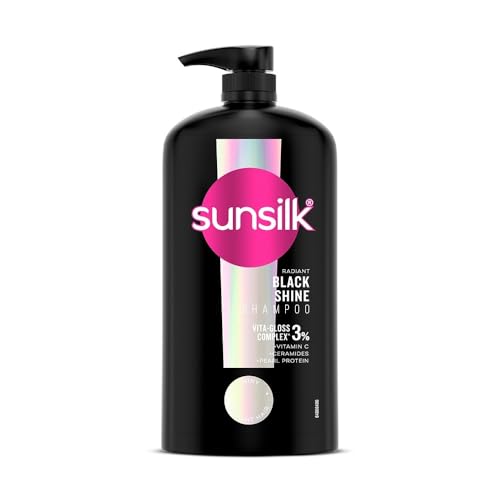 Sunsilk Stunning Black Shine Shampoo 1 L|| With Amla + Oil & Pearl Protein|| Gives Shin…