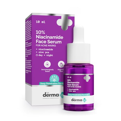 The Derma Co 10% Niacinamide Serum with 2% Zinc, Powered by Deep Penetration Formula™ |…