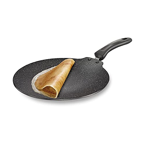 Prestige Omega Deluxe Granite Flat Dosa Tawa | Black | 28 cm |Non-Stick | Induction Bas…
