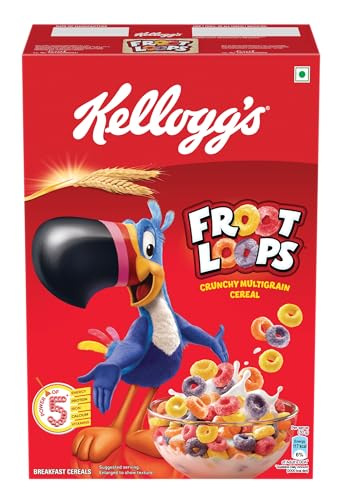 Kellogg's Froot Loops 285g, Mixed Fruit Flavor | Power of 5: Energy, Protein, Iron, Cal…
