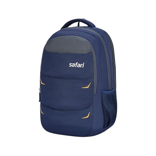 Safari Omega Pro Laptop Backpack With Raincover, 3 Compartments, Bottle Holder, Organiz…