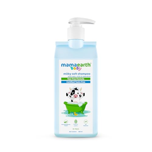 Mamaearth Milky Soft Shampoo For Babies - 400 ml | Infused with Oats, Milk and Calendul…
