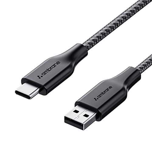 Ambrane Unbreakable 3A Fast Charging 1.5m Braided Type C Cable for Smartphones, Tablets…