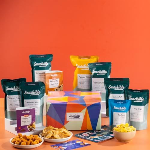 Snackible Bestselling Snacks Box | Box of 10 Healthy Snacks | Healthy Gift Box | Best G…