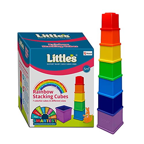Little's Rainbow Stacking Cubes I Activity Toy for Babies I Multicolor I Infant & Presc…