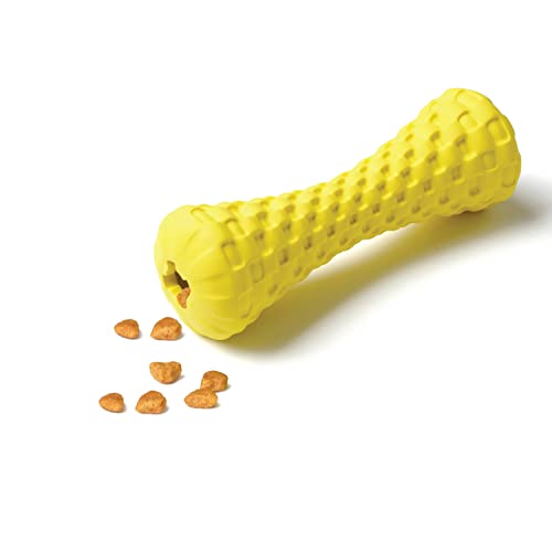 Goofy Tails Dog Toys, Rubber Dumbbell Treat Dispensing Toys for Dogs, Non-Toxic Chew To…