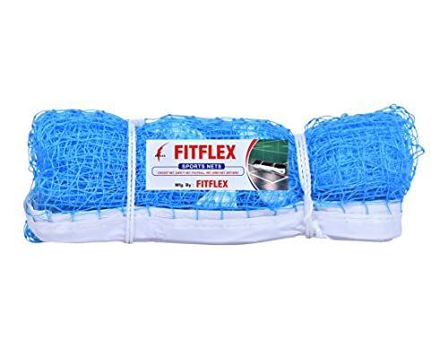 FITFLEX Nylon Badminton NET with Four Side Tape (Blue)