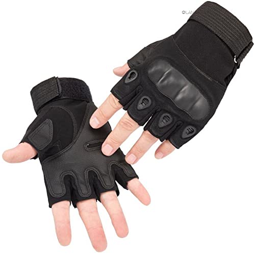 OLAHRAGA Finger Less Breathable Cycling Nylon Gloves for Tactical Outdoor Sports, Gyms…