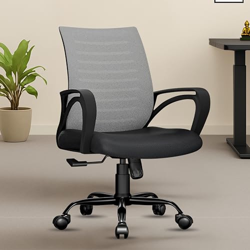 beAAtho® Verona Mesh Mid Back Ergonomic Office Chair with 3 Years Limited Warranty - Ad…