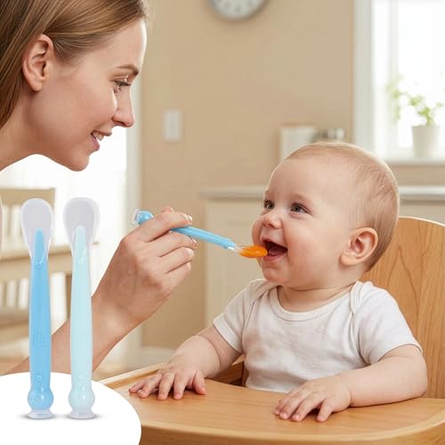 R for Rabbit Premium Safe Feed Silicone Baby Feeding Spoon Set of 2, Smooth Silicon Tip…