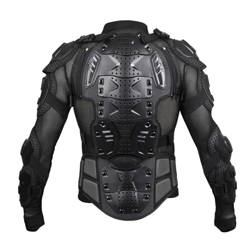 NIKAVI Unisex Polyester Blend Standard Length Motorcycle Jacket Black XL