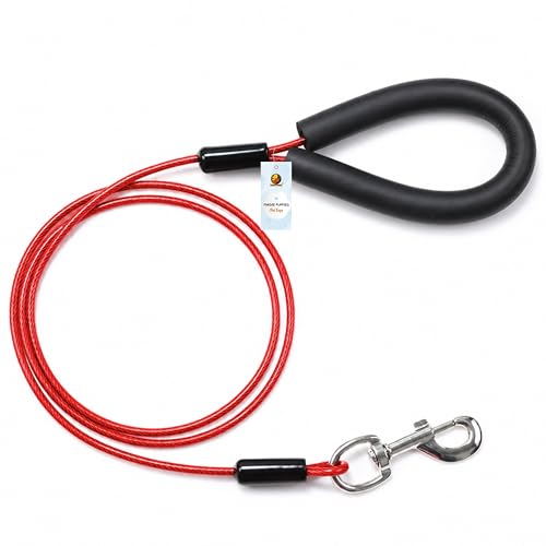 Foodie Puppies Dog Tie-Out Cable/Leash for Dogs Up to 27 Kg (6 Feet, 4mm) | Chew-Proof…