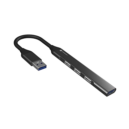 Portronics Mport 31 USB Hub Dock (4-in-1), Multiport Adapter with 1 x USB 3.0 & 3 x USB…