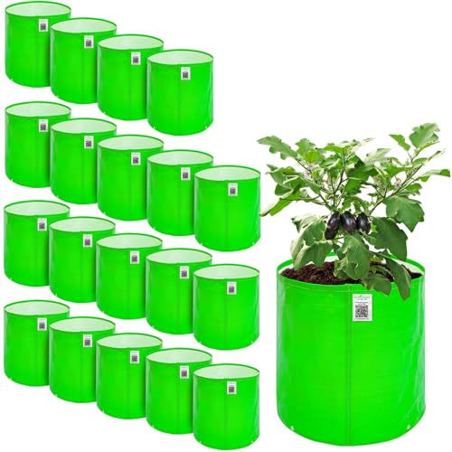 Anandi Green's HDPE Uv Protected 260 GSM Round Green Colour Plant Bags Suitable for Ter…
