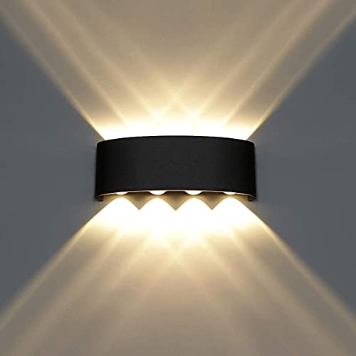 FILLISKA Aluminium LED Indoor/Outdoor Up Down Wall Light Warm White, IP-65 Waterproof &…