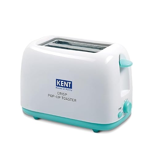 KENT Crisp Pop Up Toaster 750 Watts | 2 Slice Automatic Pop Up Electric Toaster | 6 Hea…