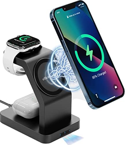 eller santé® Wireless Charger 3-in-1 23W Magnetic Mag-Safe for iPhone 17/17 Air/17 Pro/…