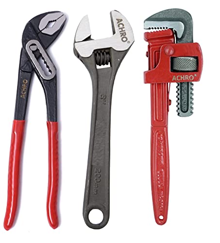 ACHRO Multipurpose Plumbing Tools Kit (Contains 10 Inch Each of Water Pump Plier & Pipe…